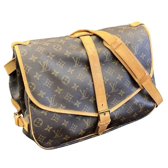 🔥LARGE🔥 Authentic Louis Vuitton Saumur 35 Crossbody Shoulder Bag Boho Soho - Picture 4 of 16
